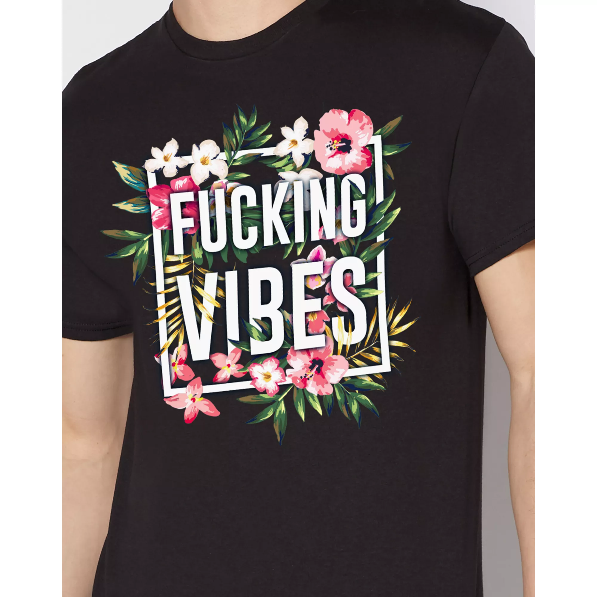 Floral Fucking Vibes Plus Size T Shirt at Spencer's
