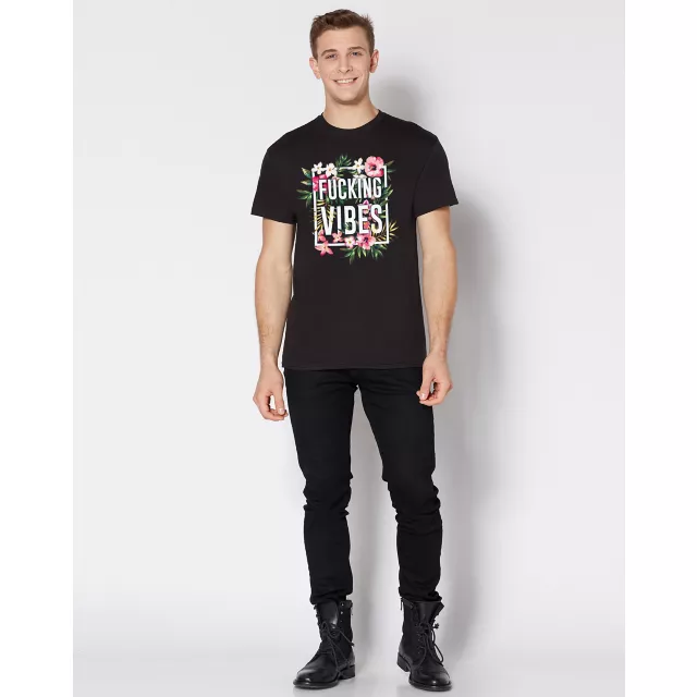Floral Fucking Vibes Plus Size T Shirt at Spencer's