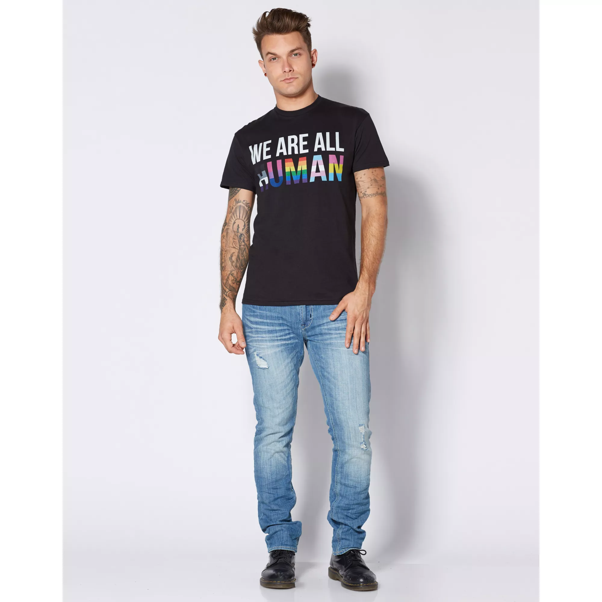 We Are All Human Pride T Shirt at Spencer's