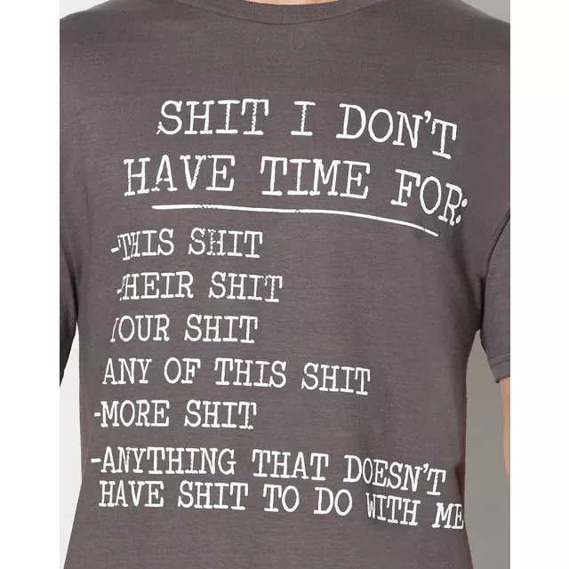 Shit I Don't Have Time For Plus Size T Shirt at Spencer's