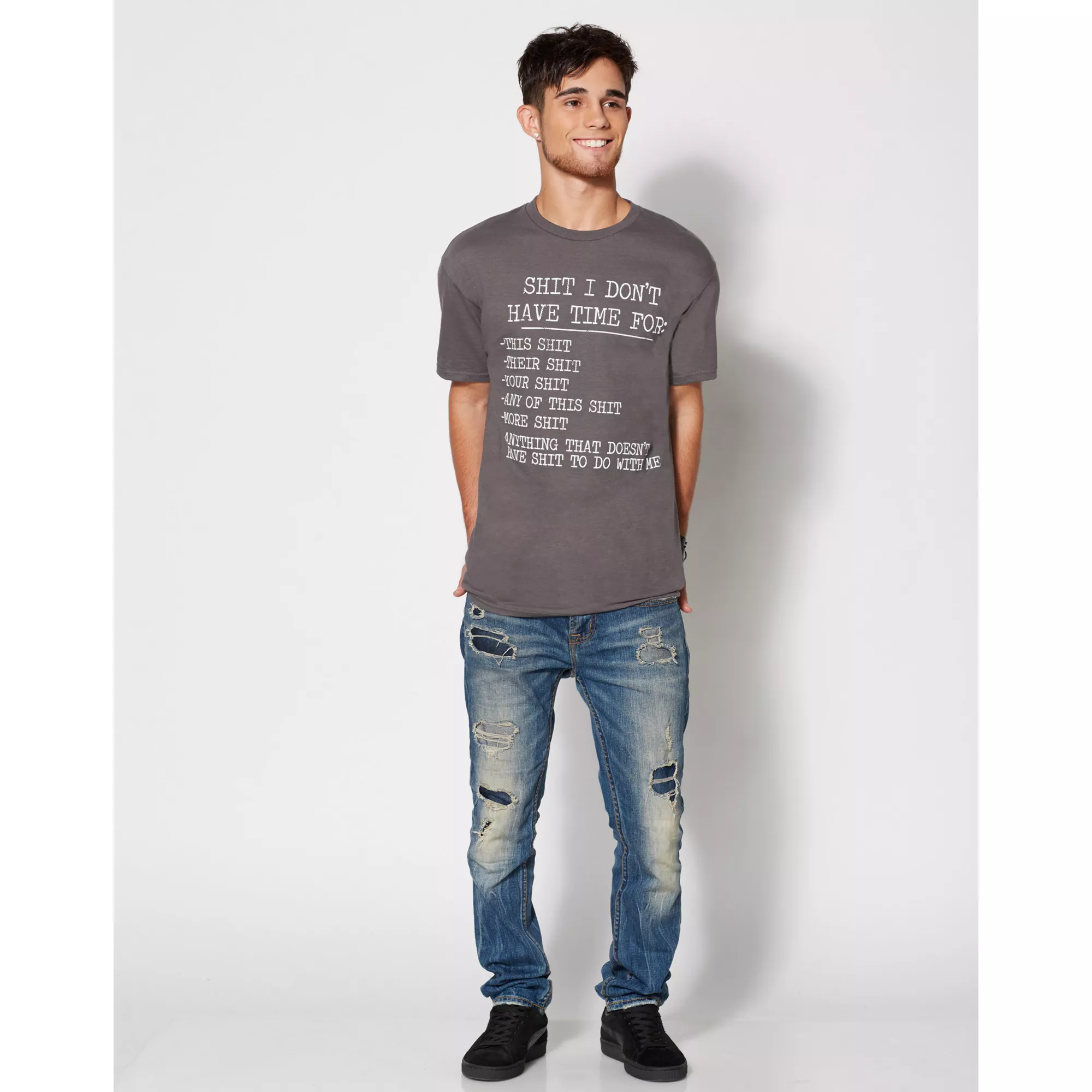 Shit I Don't Have Time For Plus Size T Shirt at Spencer's