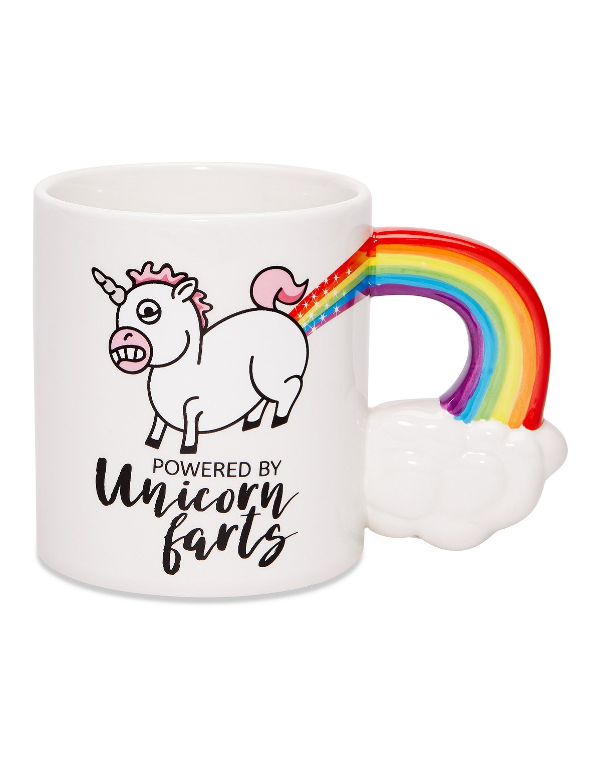 powered by unicorn farts coffee mug