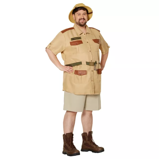 Adult Men's Zookeeper Plus Size Costume at Spirit Halloween
