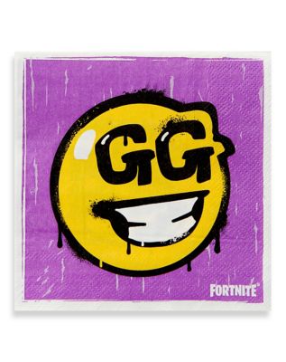 loot llama gg smiley face beverage napkins 16 pack fortnite - loot llama fortnite