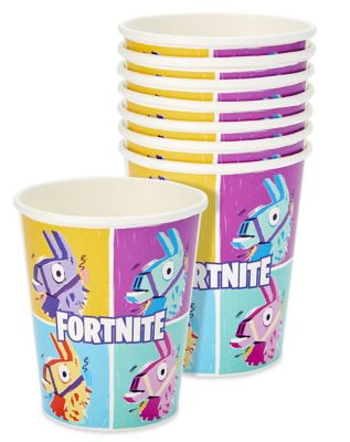 loot llama party cups 8 pack fortnite - fortnite cake decorations party city