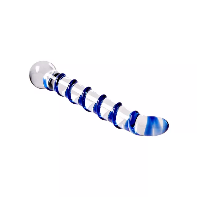 Mr. Swirly G-Spot Glass Dildo - 6.5 Inch at Spencer's