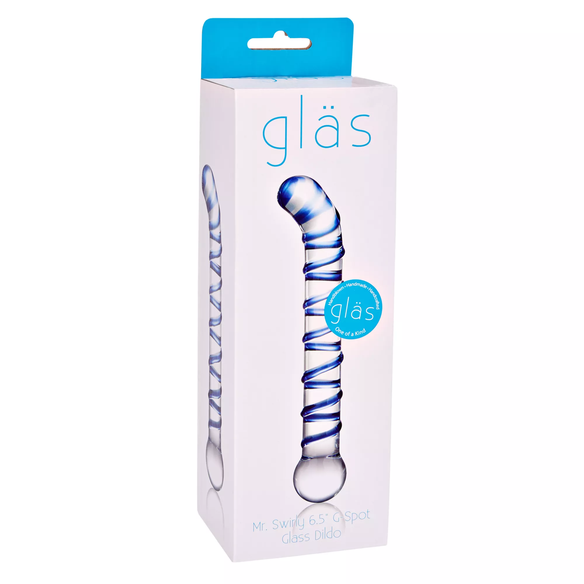 Mr. Swirly G-Spot Glass Dildo - 6.5 Inch at Spencer's