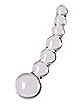 Curved Beaded Glass Dildo - 5 Inch