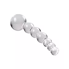 Curved Beaded Glass Dildo - 5 Inch at Spencer's