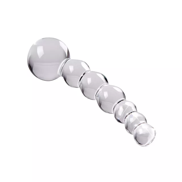 Curved Beaded Glass Dildo - 5 Inch at Spencer's