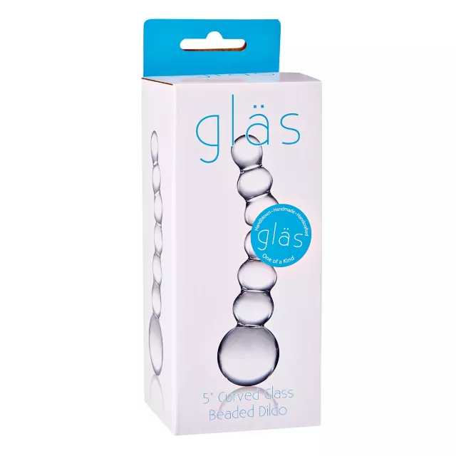 Curved Beaded Glass Dildo - 5 Inch at Spencer's