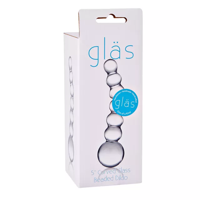 Curved Beaded Glass Dildo - 5 Inch at Spencer's
