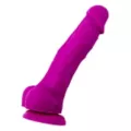 Suction Cup Dildo with Balls Purple - 5 Inch at Spencer's