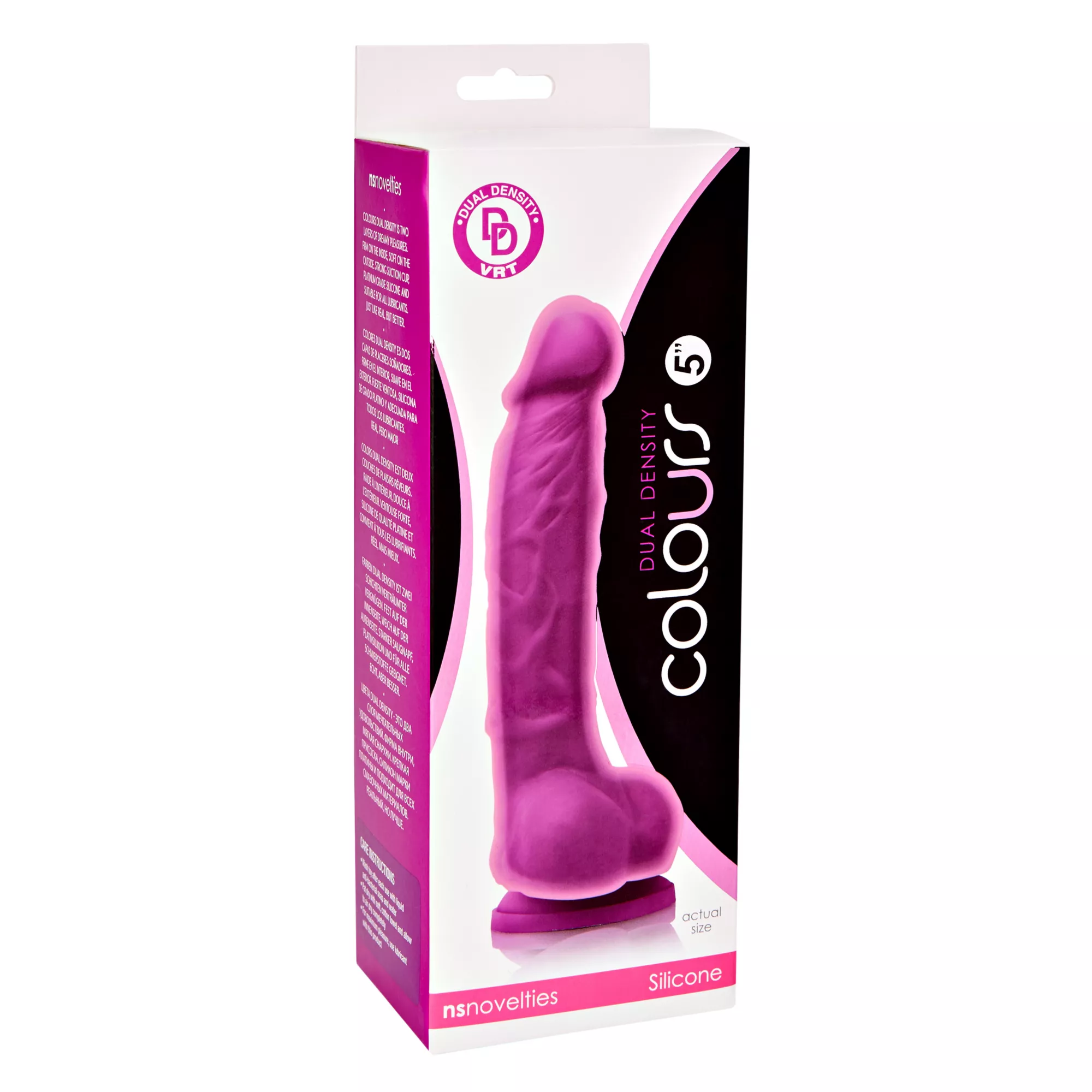 Suction Cup Dildo with Balls Purple - 5 Inch at Spencer's
