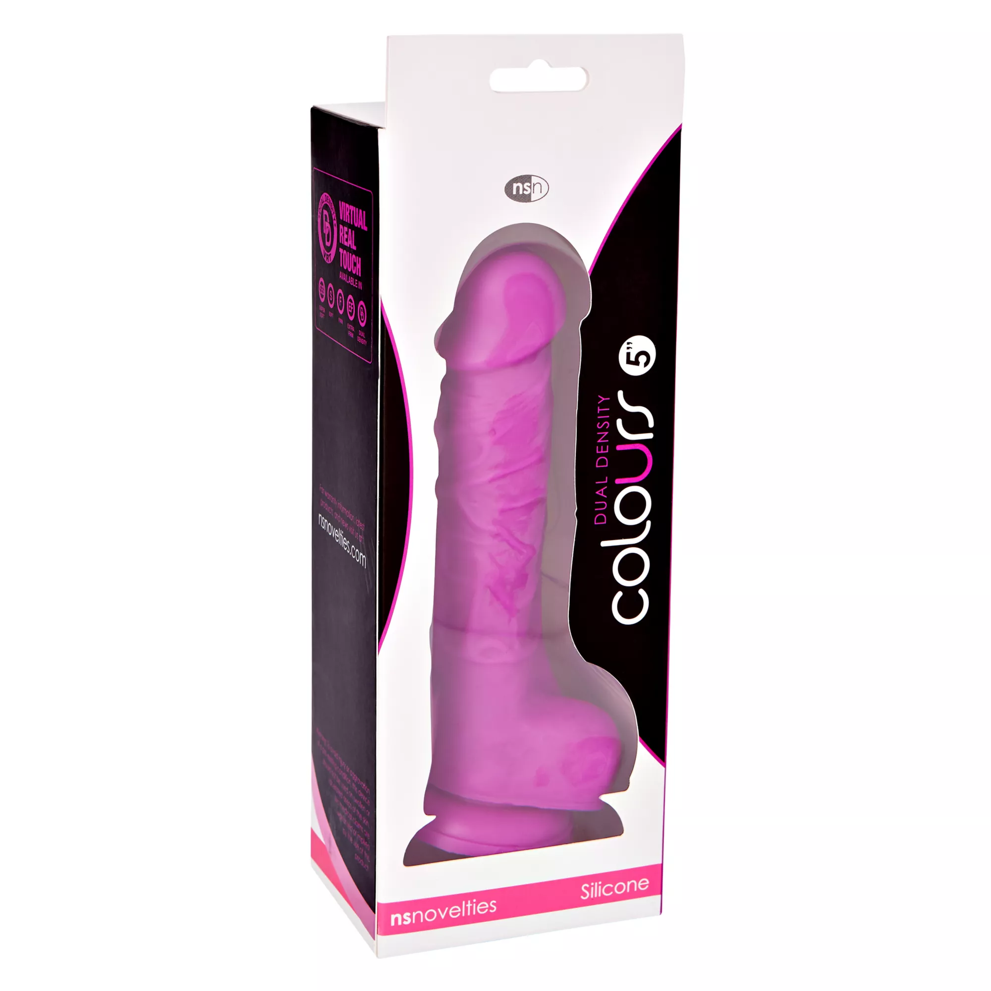 Suction Cup Dildo with Balls Purple - 5 Inch at Spencer's