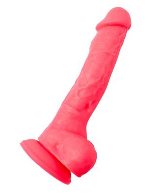 Suction Cup Dildo with Balls Blue - 8 Inch