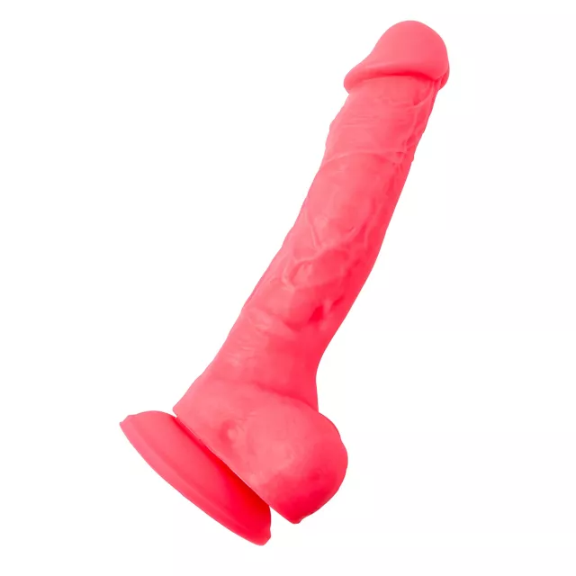 Suction Cup Dildo with Balls Blue - 8 Inch at Spencer's