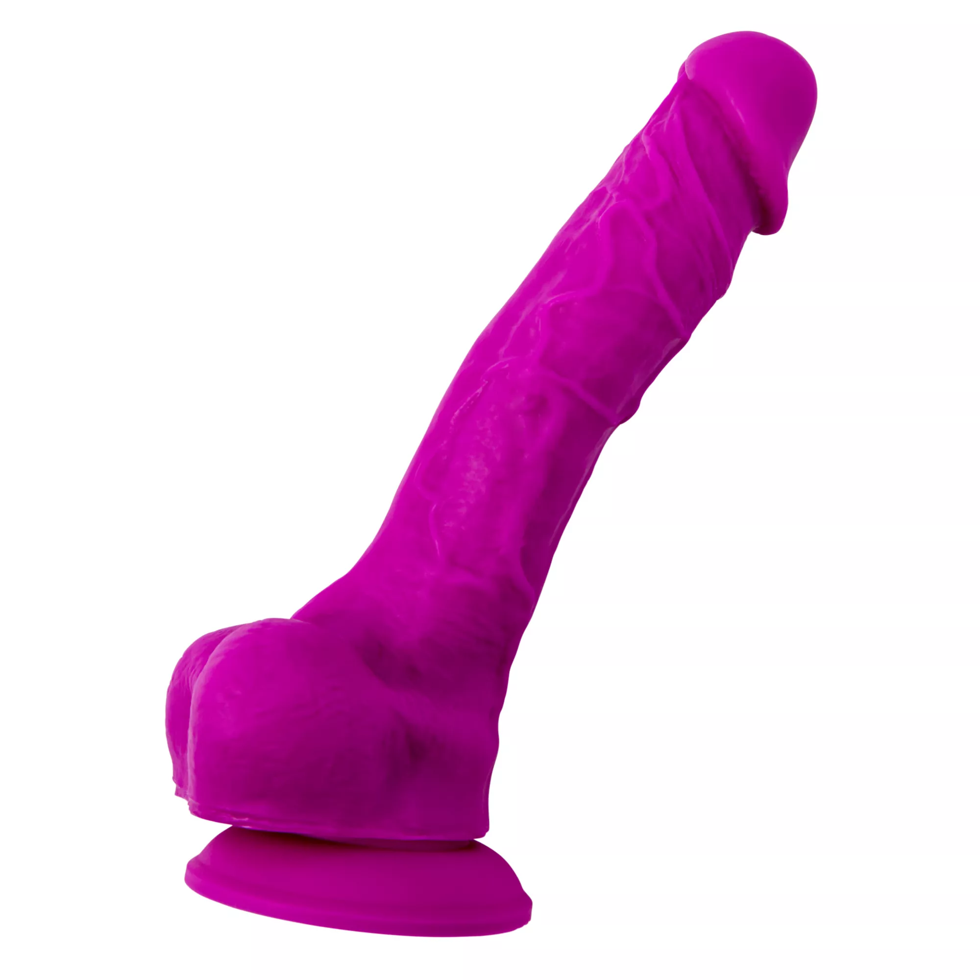 Suction Cup Dildo with Balls Blue - 8 Inch at Spencer's