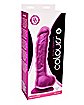 Suction Cup Dildo with Balls Purple - 8 Inch