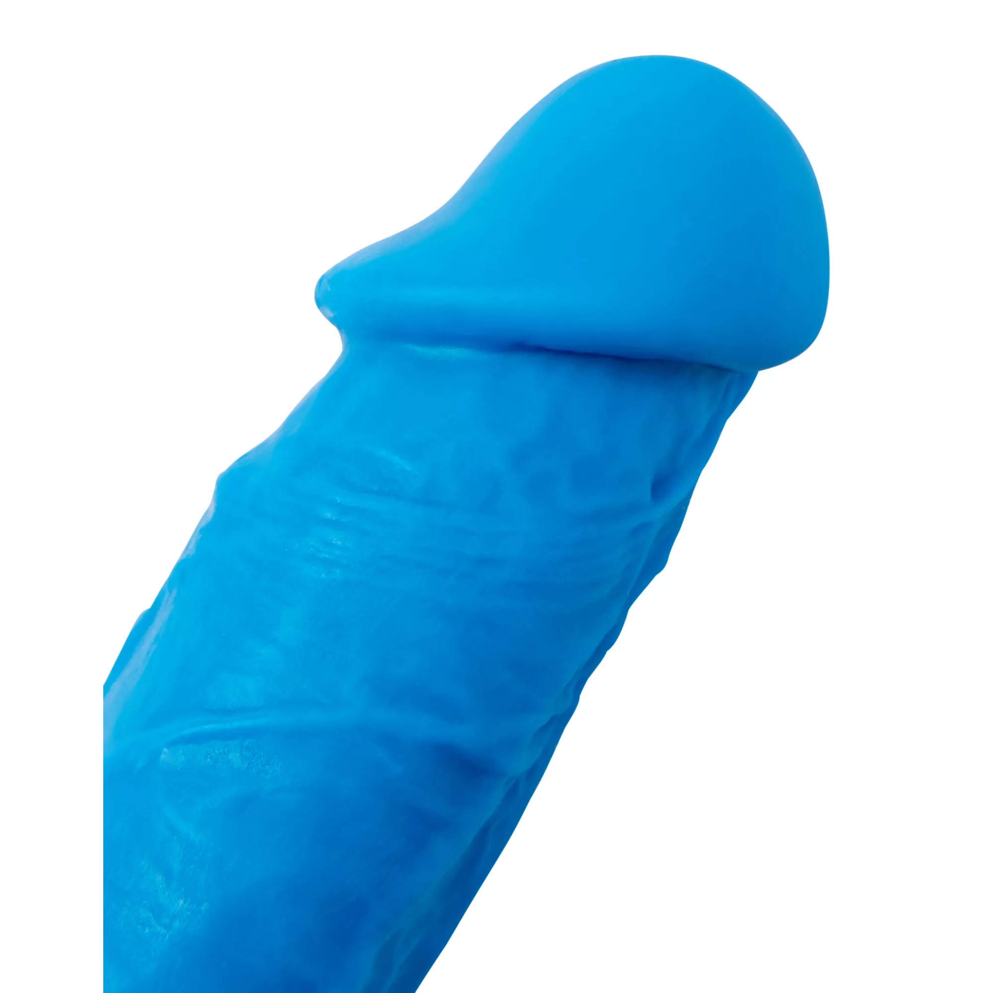 Suction Cup Dildo with Balls Blue - 8 Inch at Spencer's