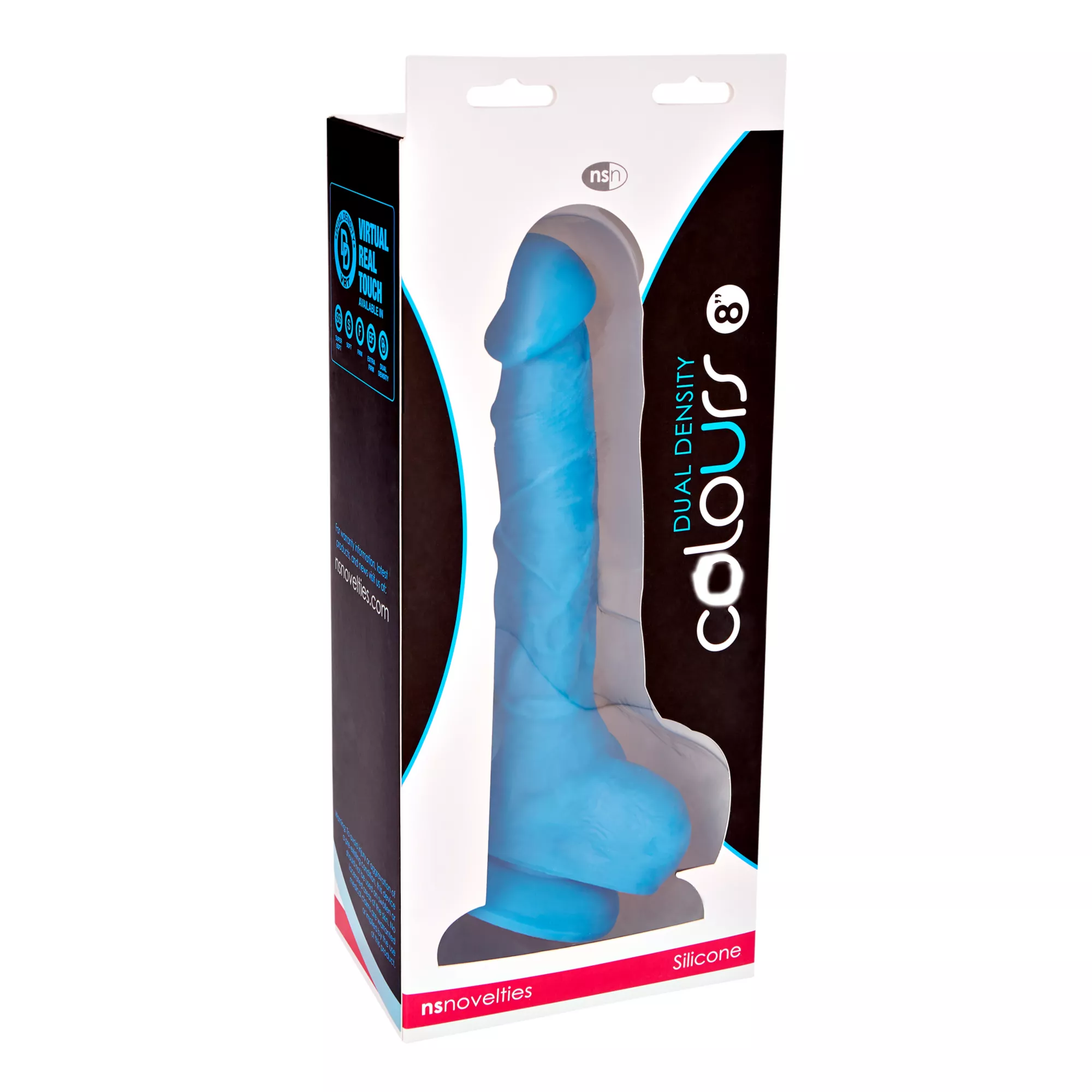 Suction Cup Dildo with Balls Blue - 8 Inch at Spencer's