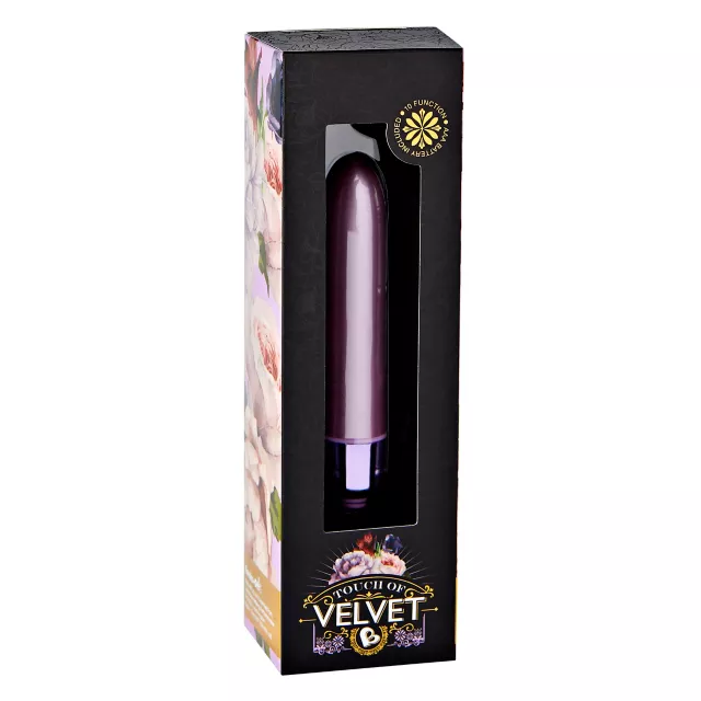 Lilac Touch of Velvet 10-Function Waterproof Bullet Vibrator - 4 Inch at Spencer's