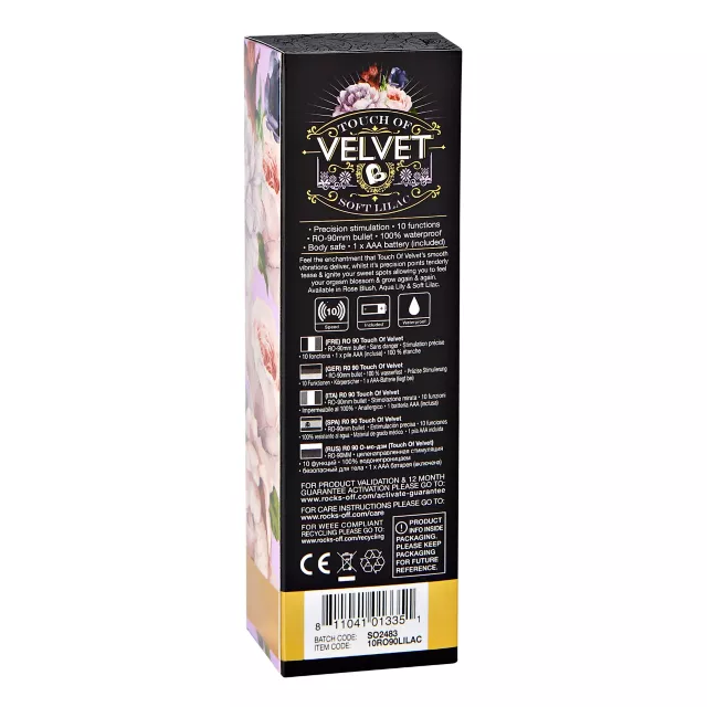 Lilac Touch of Velvet 10-Function Waterproof Bullet Vibrator - 4 Inch at Spencer's