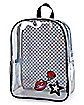 Checkered Glitter Clear Backpack