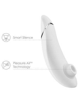 Premium Waterproof Rechargeable Massager White - Womanizer