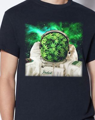 Leaf Faded Astronaut T Shirt