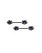 Purple CZ Flower Nipple Barbells - 14 Gauge