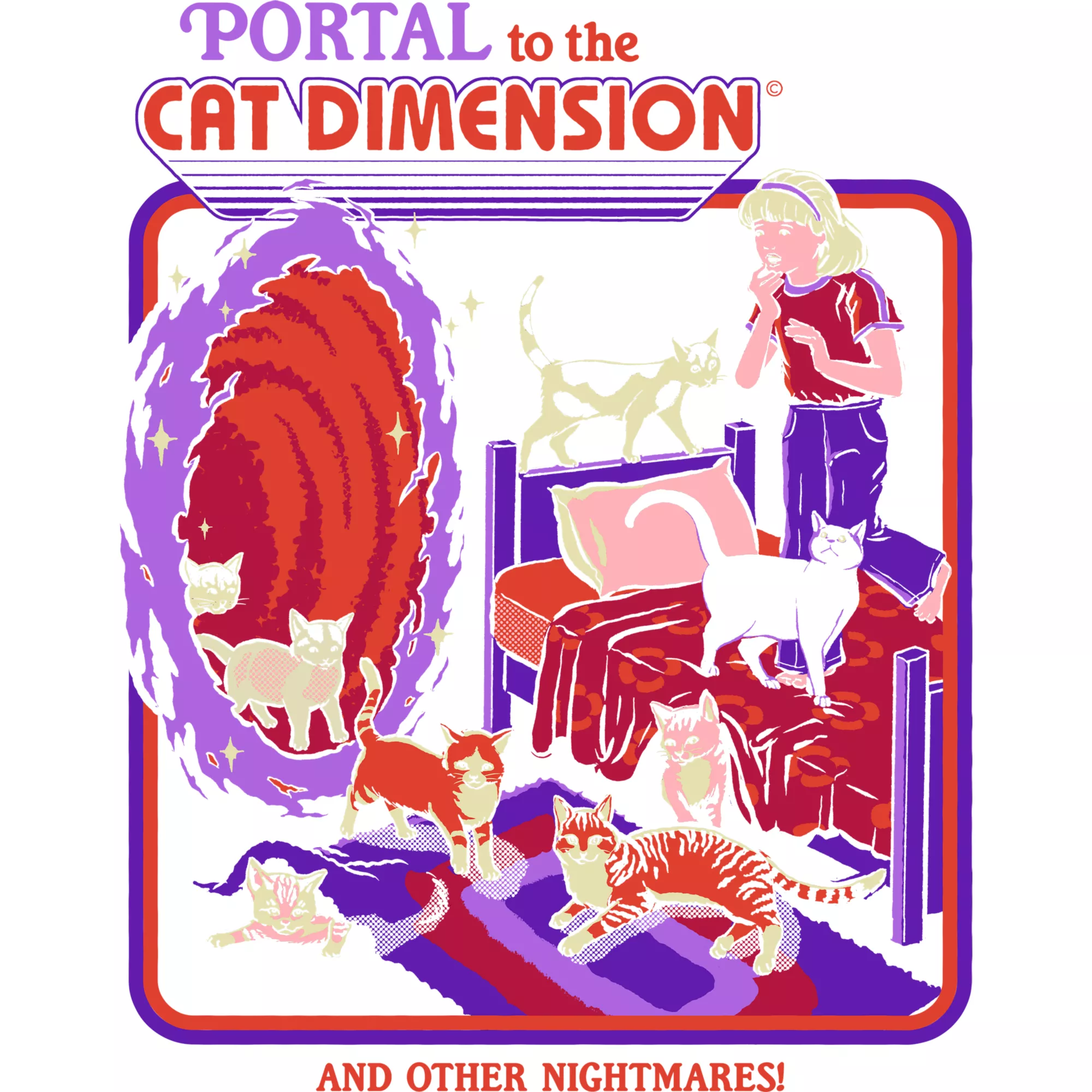 Portal to the Cat Dimension T Shirt - Steven Rhodes