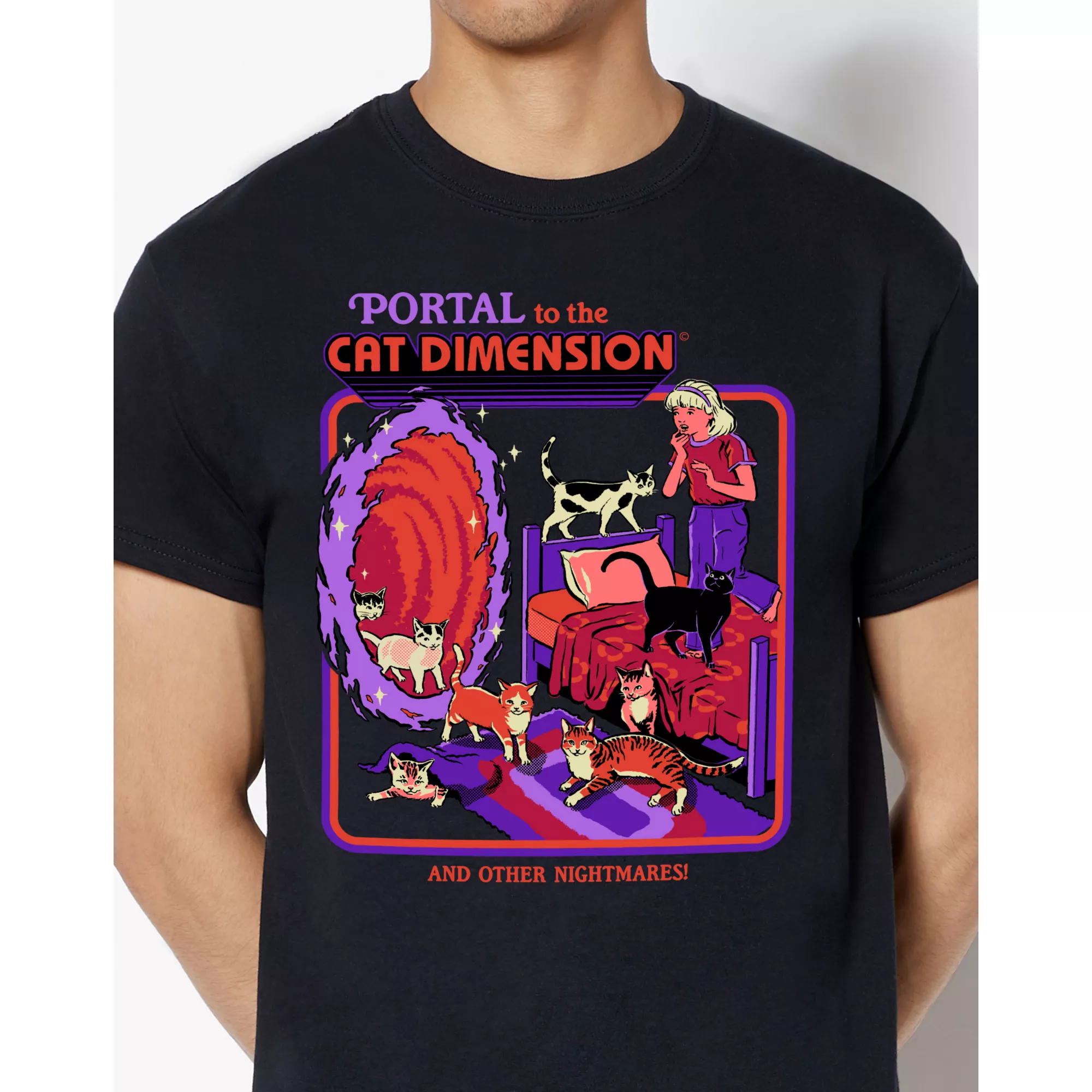 Portal to the Cat Dimension T Shirt - Steven Rhodes