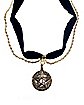Velvet Pentagram Choker Necklace