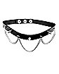 Faux Leather Chain Choker Necklace