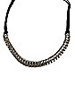Silvertone Curb Chain Choker Necklace