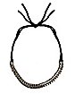 Silvertone Curb Chain Choker Necklace