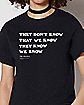 They Don't Know T Shirt - Friends