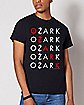Black and Red Logo T Shirt - Ozark
