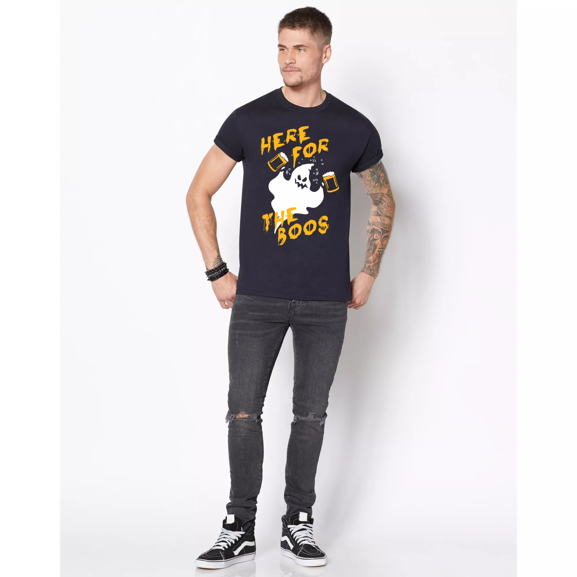 Here for the Boos T Shirt at Spirit Halloween
