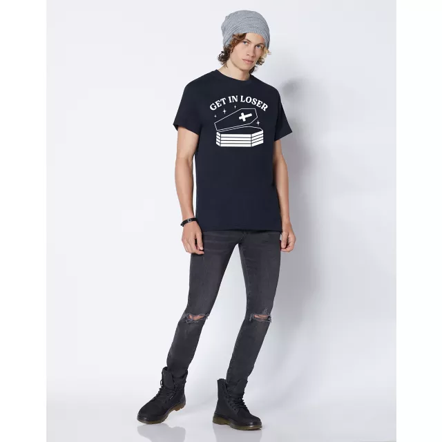 Get in Loser Coffin T Shirt at Spirit Halloween