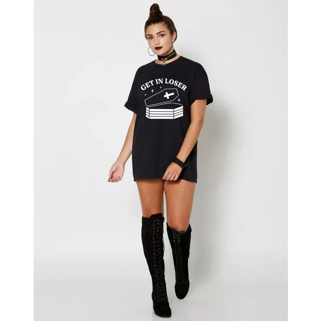 Get in Loser Coffin T Shirt at Spirit Halloween