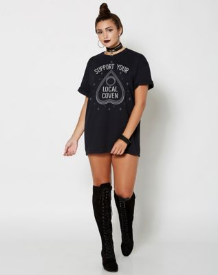 Oversized shirt and store thigh high boots