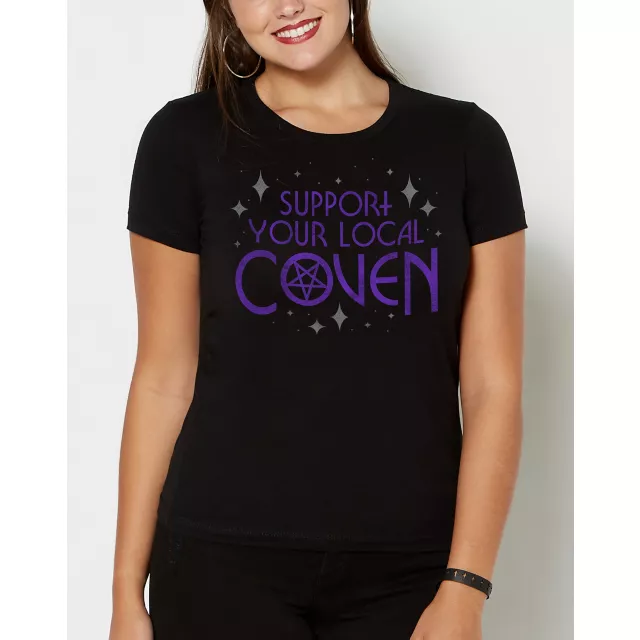 Support Your Local Coven Pentagram T Shirt at Spirit Halloween