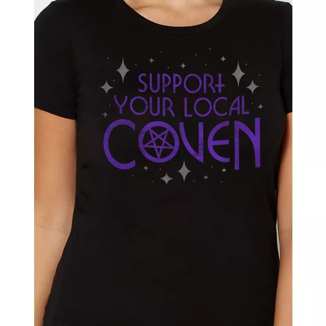 Support Your Local Coven Pentagram T Shirt at Spirit Halloween