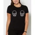 Black Skull Boobs T Shirt at Spirit Halloween