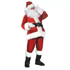 Adult Velvet Santa Suit Deluxe at Spencer's