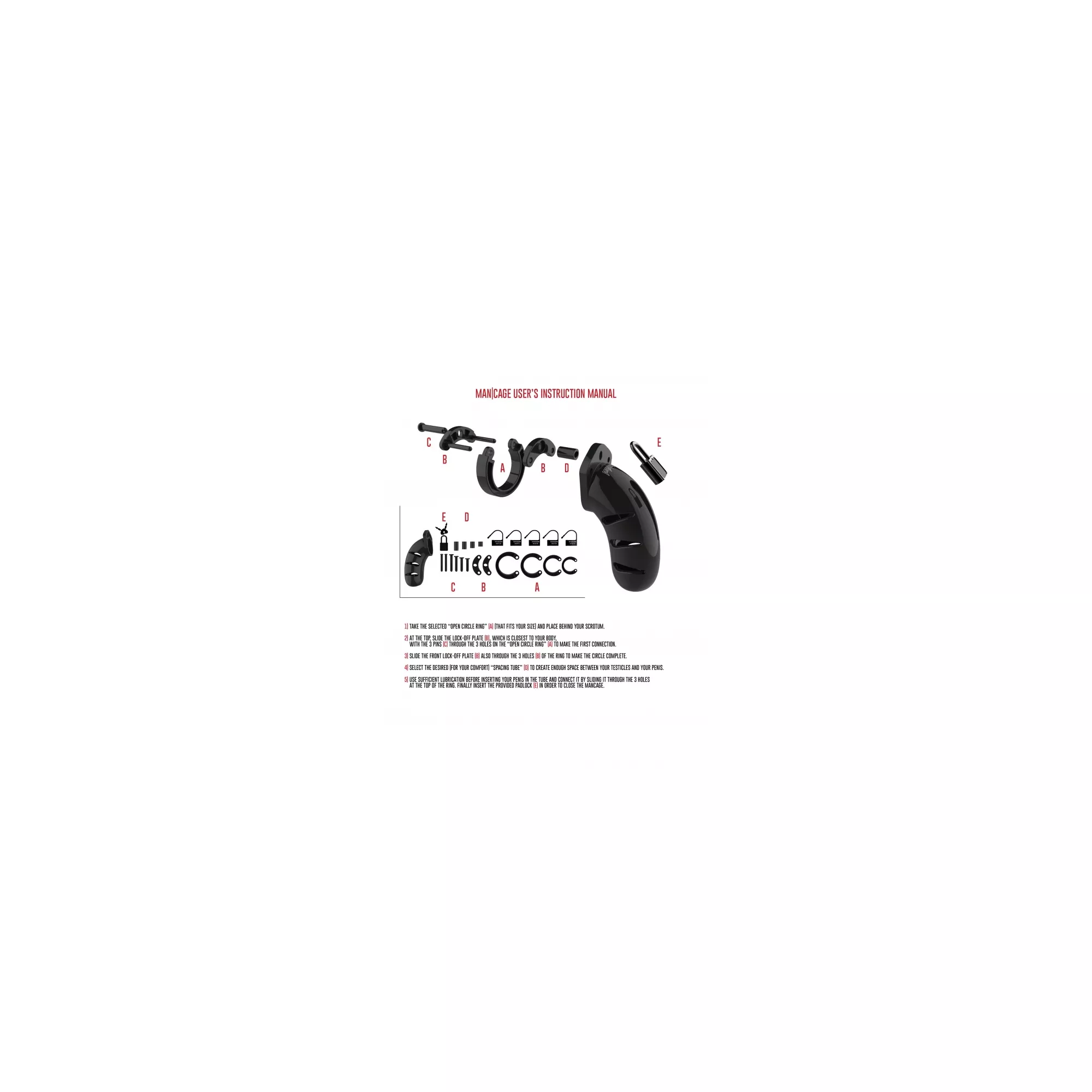Black ManCage Chastity Cage - 3.5 Inch at Spencer's