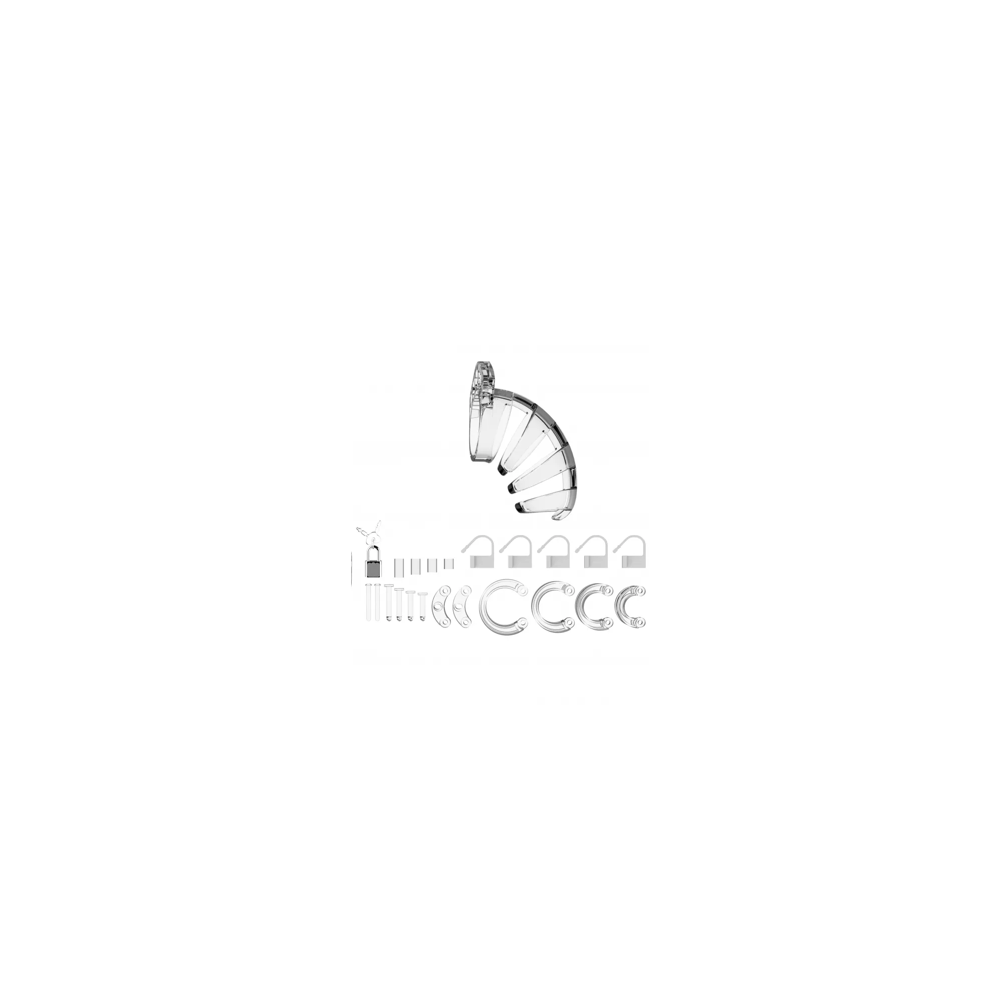 Clear ManCage Breathable Chastity Cage - 3.5 Inch at Spencer's