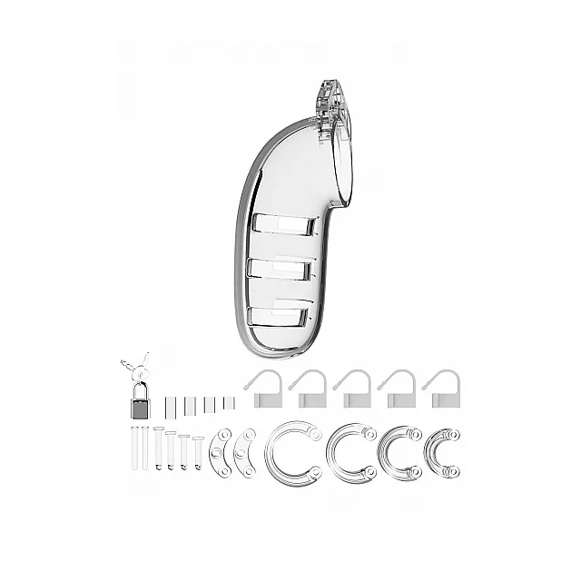 Clear ManCage Breathable Chastity Cage - 5.5 Inch at Spencer's